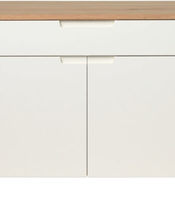 Skænk Sideboard Nordique Design Amalfi 76x140x44 Cm Natur Egetræ   Hvid Mdf  Skandinavisk Design