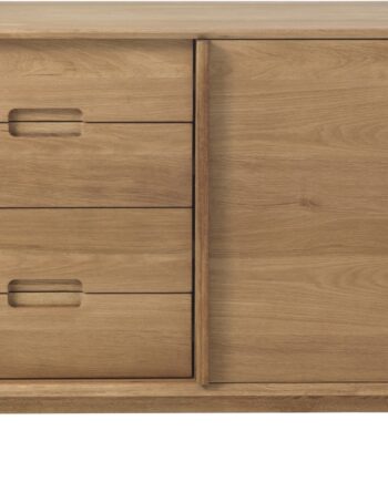 Skænk Sideboard Nordique Design Rho   Natur Egetræ  Opbevaring H80   B108   D45 Cm
