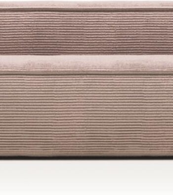 -personers Fløjlssofa Kave Home Blok Lyserød