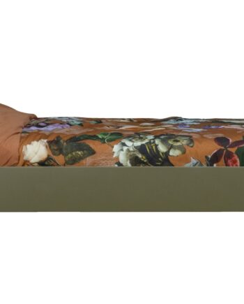 Juniorseng Woood Mees   Robust Armygrøn Stålramme Børneseng 90x200 Cm