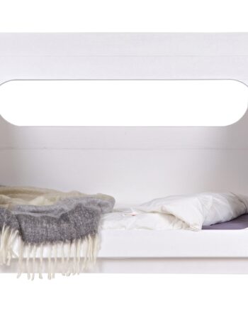 Juniorseng Woood Tipi  Hvidt Fyrretræ Børneseng Med Kiggehul  H163ã B106ã L215 Cm