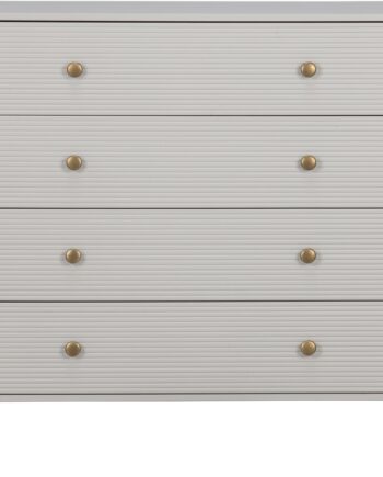 Kommode Woood Madu Grå Fyrretræskommode Med   Skuffer  Metalben H91   B94   D52 Cm