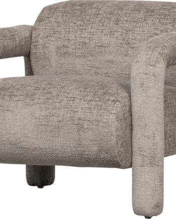 Loungestol Lenny Fra Woood Exclusive   Sandfarvet Fløjlslænestol   100   Polyester