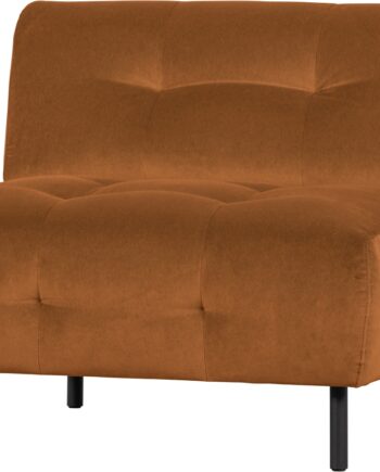 Loungestol Woood Exclusive Lloyd  Lysebrun Vasket Fløjl  75x90x90 Cm