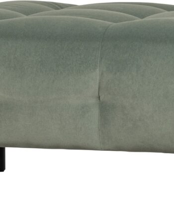 Puf Woood Exclusive Lloyd   Loma Fløjl  Bleg Grøn   H45   B90 Cm