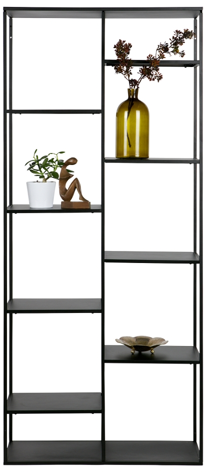 Rumdelende Reol Woood Exclusive June Sort Metal Hylder H195xb85xd35 Cm