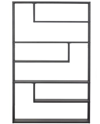 Rumdeler Woood Teun Skillevæg Matsort Metal 188x120x35 Cm