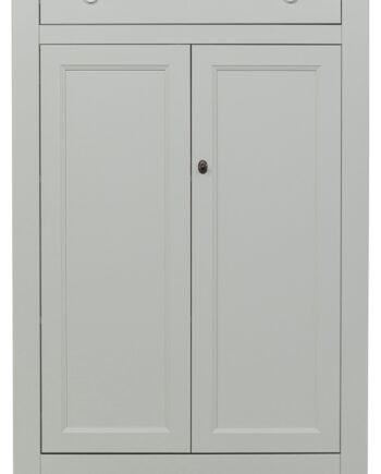 Skab Woood Eva Opbevaringsskab Hvid   Fsc-certificeret Fyrretræ Med Skuffe 150ã 93ã 40 Cm