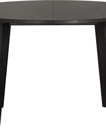 Spisebord Med Udtræk Woood Exclusive Lange   Fsc-eg Rund Til Oval ø120 200 Cm Sortnat