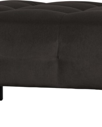 Stuepuf Woood Exclusive Lloyd   Grå Fløjl   ø90   H45 Cm   Puf   Polyester Bomuld