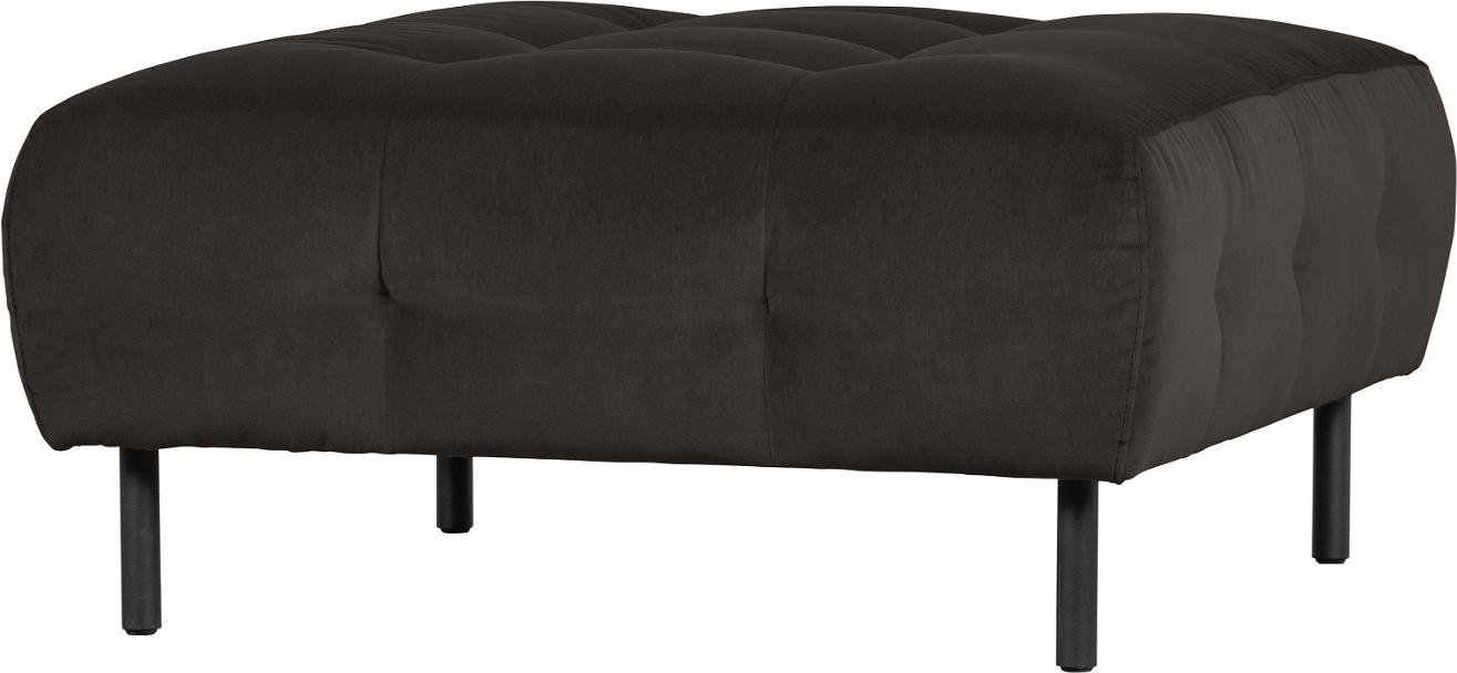 Stuepuf Woood Exclusive Lloyd Grå Fløjl ø90 H45 Cm Puf Polyester Bomuld