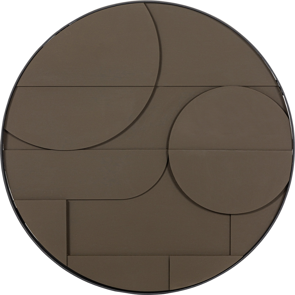 Vægdekoration Woood Fiona 3d-printet Mdf Kunstværk ø80 Cm Brun