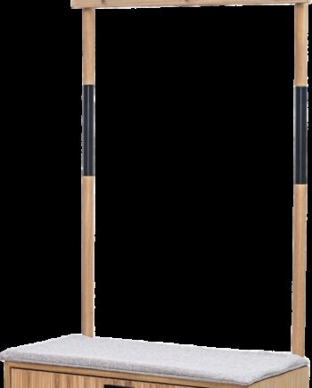 Entrébænk Med Knagerække Nordlys Furniture Cannon   Grå Polstret Sæde  Skjult Skuffe  H185ã B72ã D35 Cm