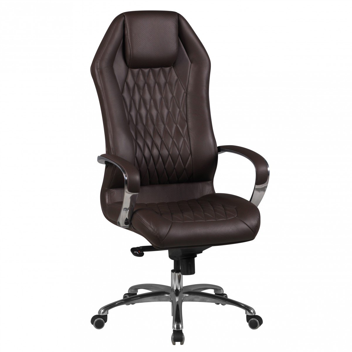 Ergonomisk Luksus Kontorstol Læder Mørkebrun