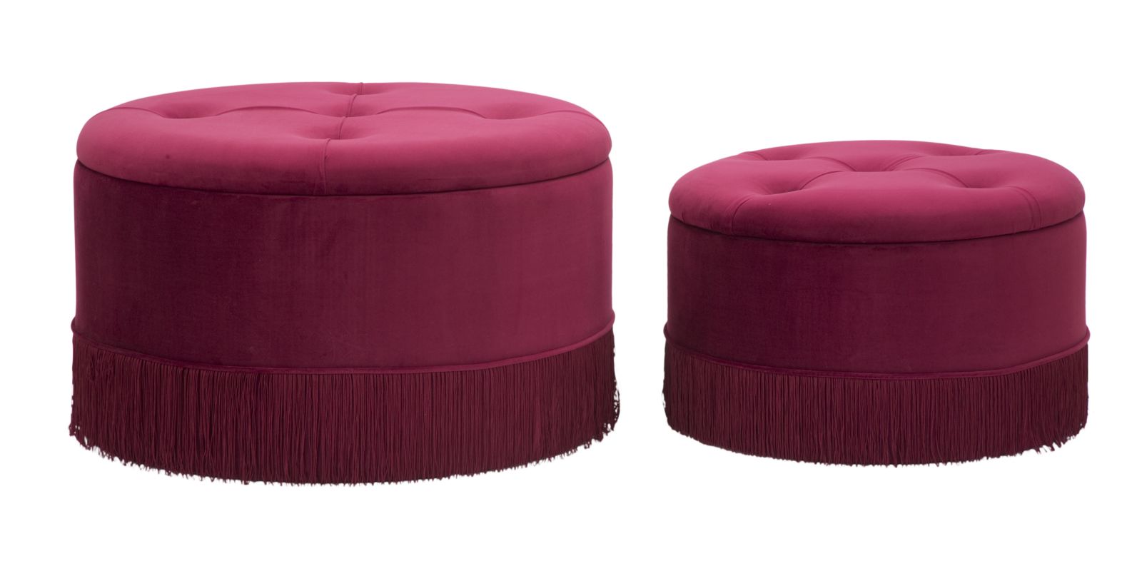 Glam Taburet Træ Skum Og Polyester 71x41 55x33 Cm
