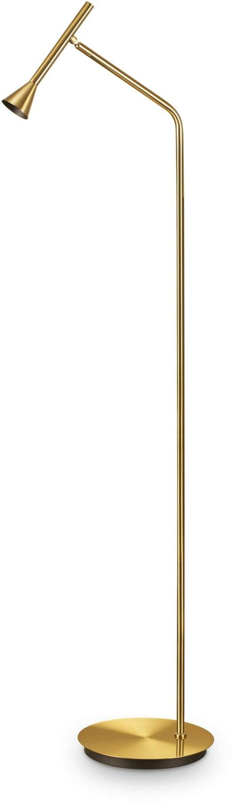 Gulvlampe Ideal Lux Diesis   Messingmetal Med Integreret Led 660 Lm H151 Cm ø28 Cm