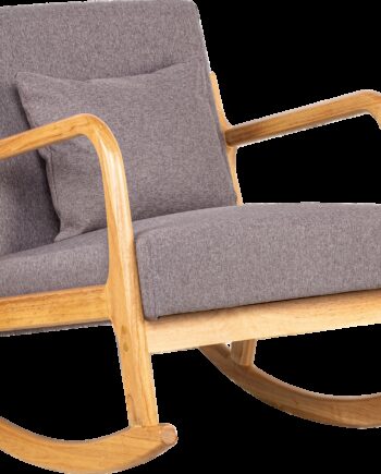 Gyngestol Nordlys Furniture Diana Fsc-certificeret Gummitræ Grå Oeko-tex Stof H80ã 64ã 88 Cm