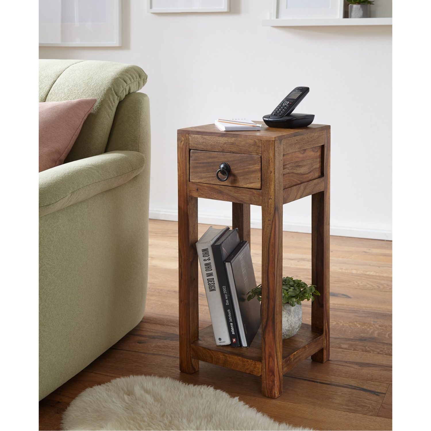 Håndlavet Sidebord Fscâ -certificeret Træ 30 30 68 Cm