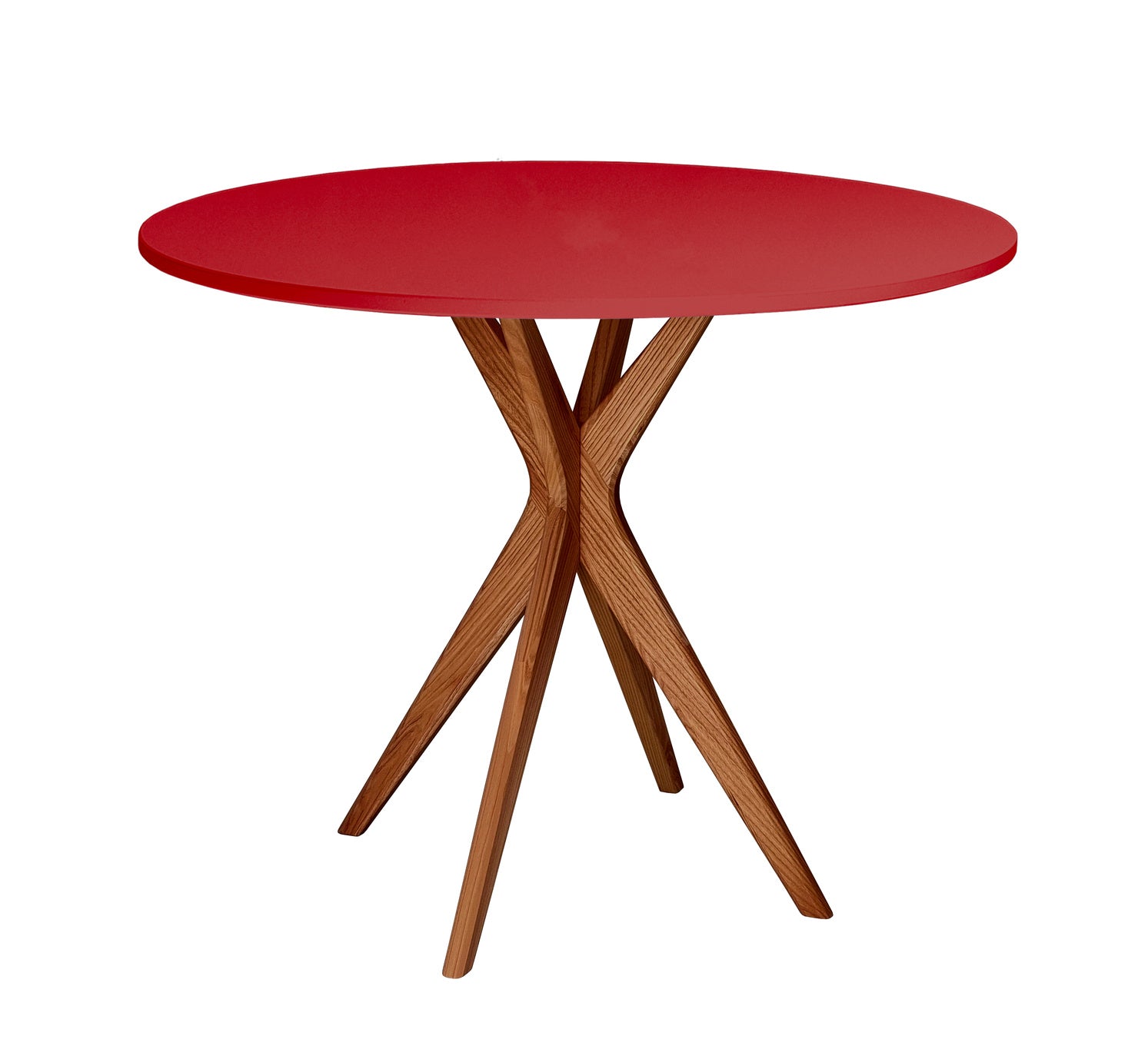 Jubi Lille Rundt Spisebord Diam 70cm Oak Pure Red