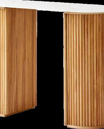 Konsolbord Sidebord Nordlys Furniture Consolpireus   Fsc-bøgetræ H74 B110 D40 Cm Hvid Natur