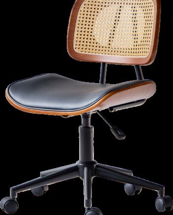 Kontorstol Nordlys Furniture Herning   Sort Kunstlæder Skrivebordsstol Med Gaslift Og Hjul Ergonomisk Skandinavisk Design