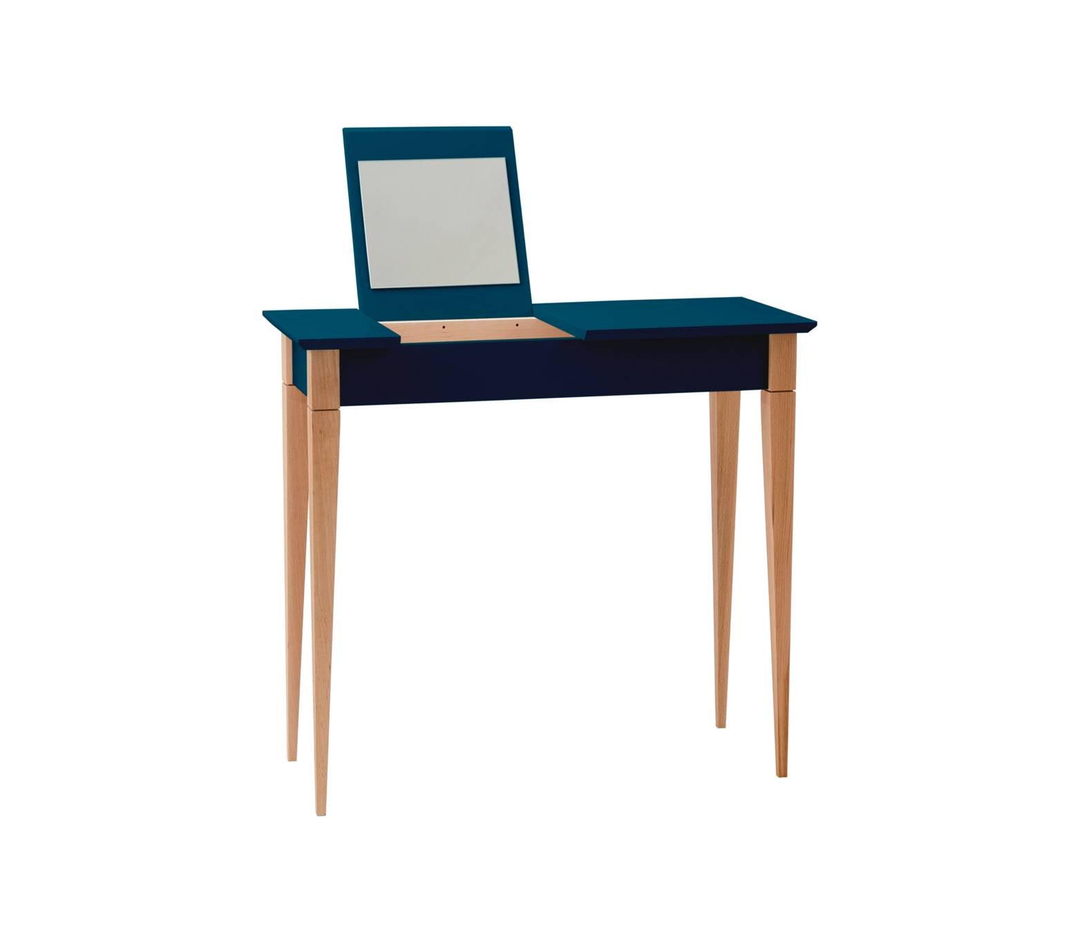 Mimo Sminkebord Med Spejl 65x35cm Petrol Blue