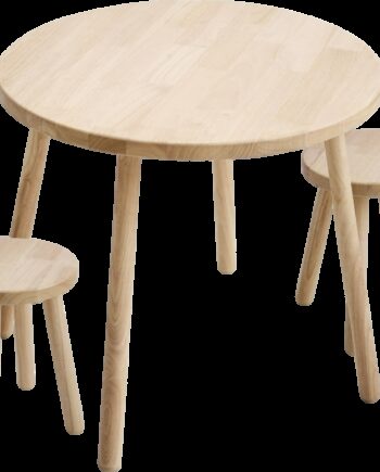 Nordlys Furniture Floro Rundt Udendørs Spisebordssæt  Havebordssæt Fsc-certificeret Fyrretræ Natur