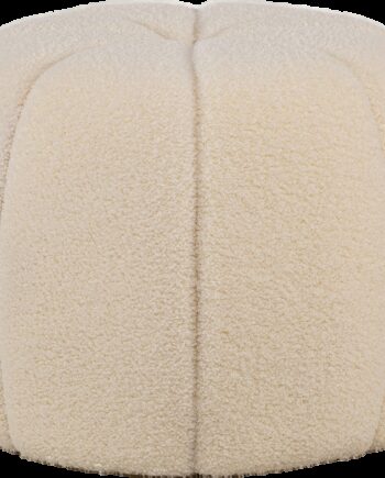 Puf Fodskammel Nordlys Furniture Fjord Hvid Bouclé H38    ø50 Cm