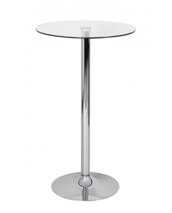 Rundt Barbord   Krom Og Glas ø60 Cm
