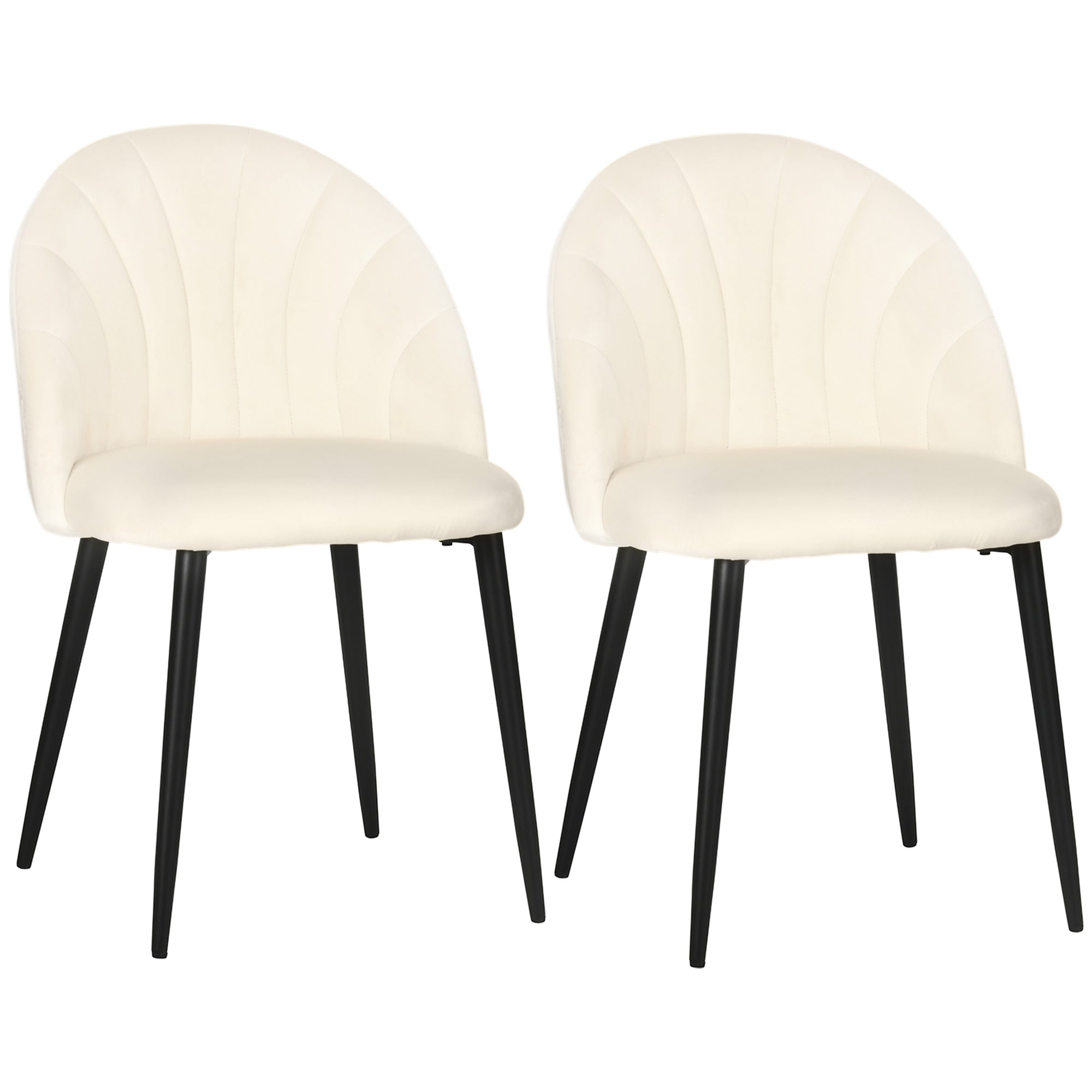Sæt Med   Spisestuestole   Skandinavisk Design  Køkkenstole  Samp Look  Creme   Sort