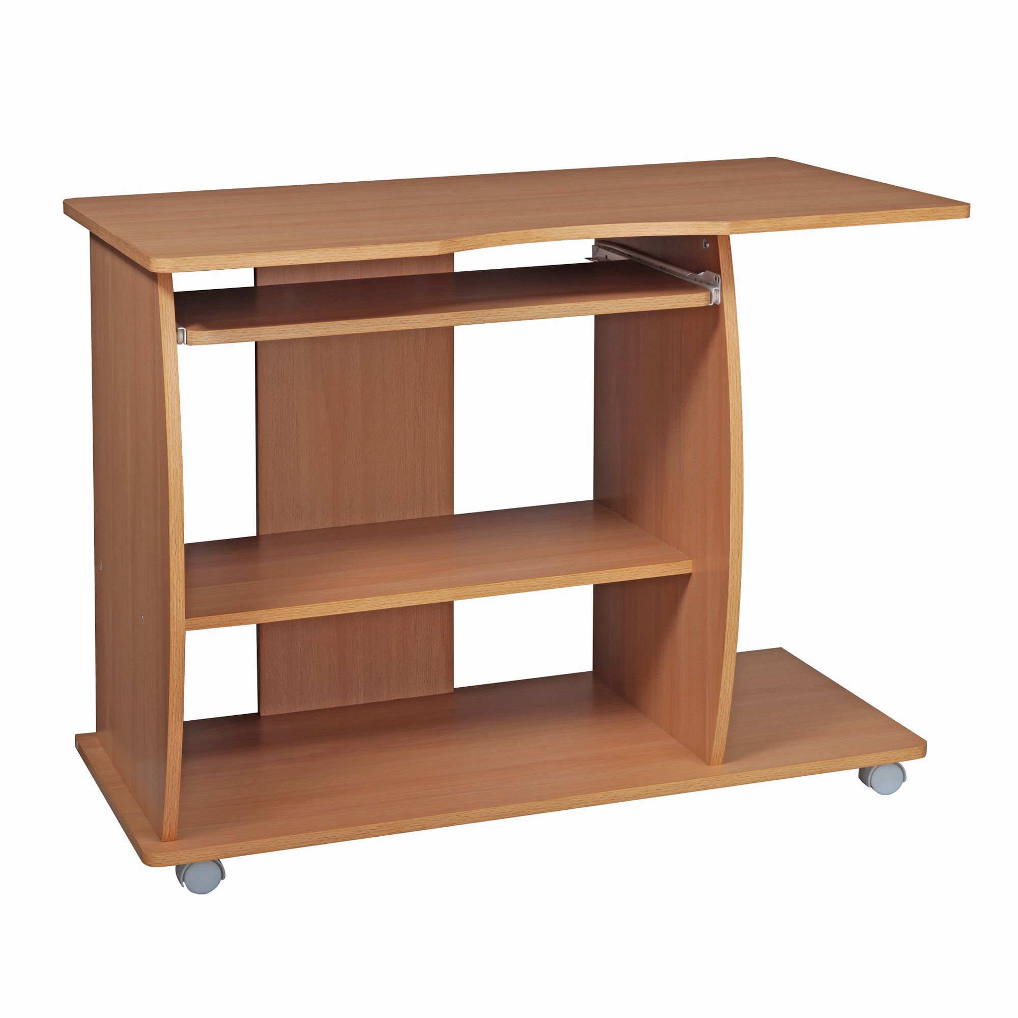 Computerbord Med Tastaturhylde Og Hjul 90 71 50 Cm
