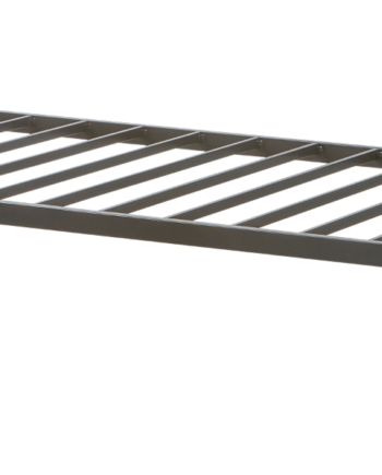 Enkelt Sengeramme Woood Lucy Mat Sort Metal 90ã 200 Cm Foldbar Luftig Stangstruktur