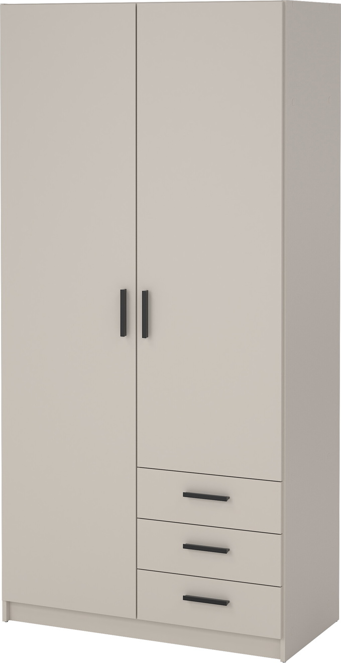 Garderobeskab Vesterholm Sprint Kashmir H200xb99xd50 Cm Døre Skuffer Tøjstang Fsc