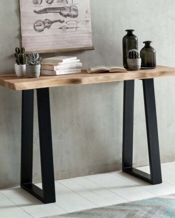 Håndlavet Konsolbord   Ubehandlet Naturligt Træ  Landlig Stil