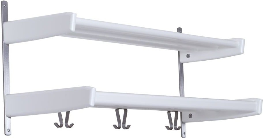Hattehylde Og Knagerække Med   Plan Oscarssons Möbel Meja   Hvidlakeret Massiv Birketræ 90x38 Cm