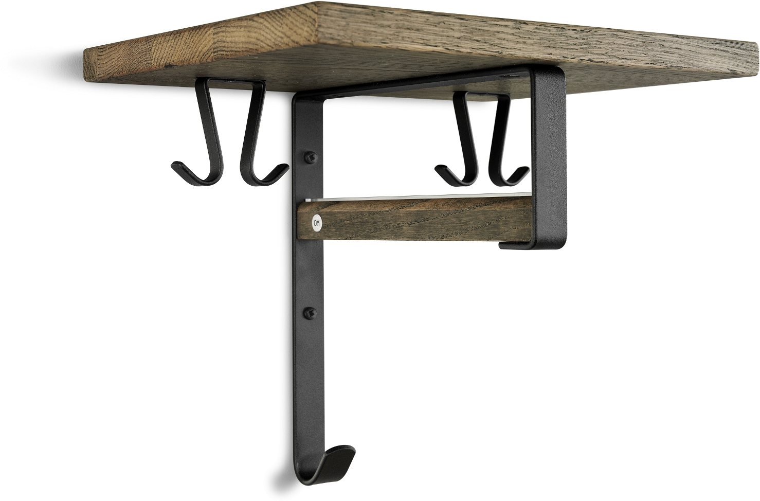 Hattehylde Oscarssons Möbel Cott   Røget Olieret Eg Med Matsort Stål H29xl33xd25 Cm