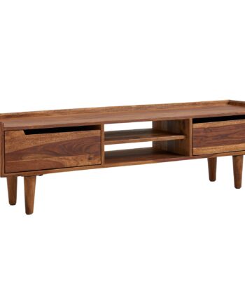 Lavt Skab   Massivt Sheeshamtræ  145x43x35 Cm  Tv-skab Med To Låger  Designer Tv-bord  Højt Tv-skab  Moderne Tv-bord  Tv-skab Til Stuen