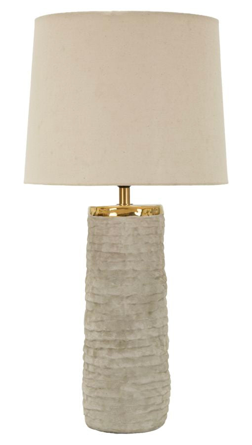 Lima Table Lamp Grå Guld Bordlampe ø37 73 Cm