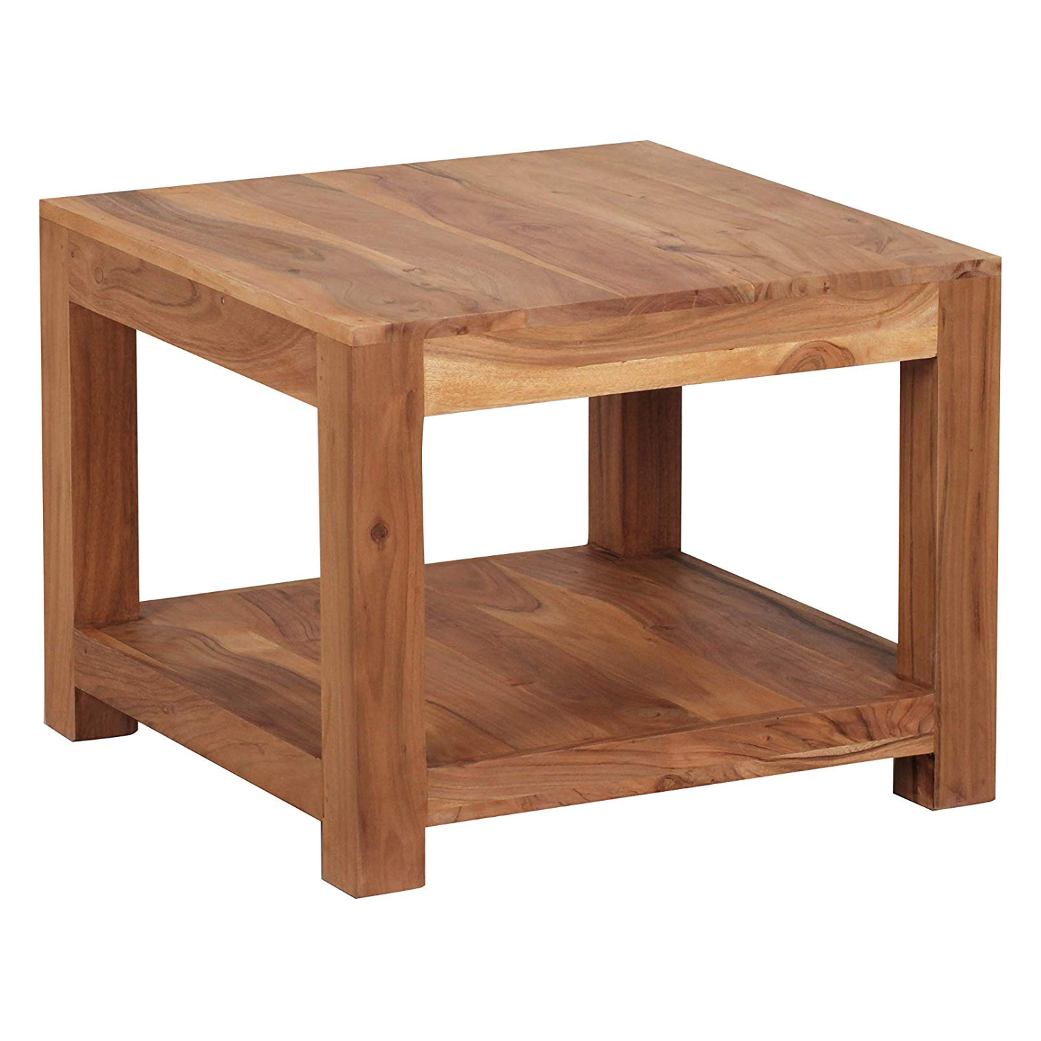 Massivt Træ Mumbai Acacia Sofabord 60x60x45cm Sofabord Sidebord