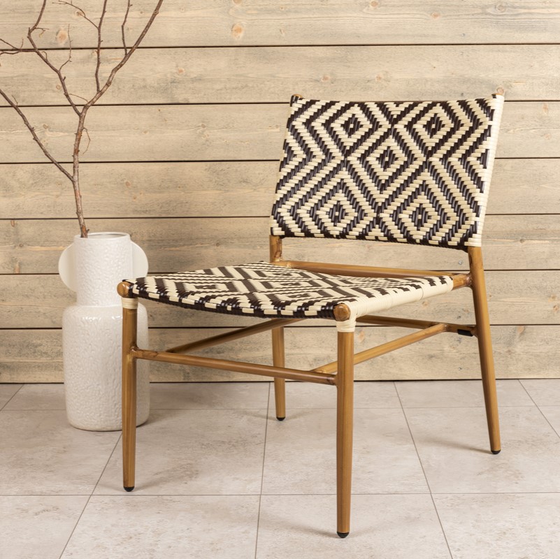 Meru Hvilestole   Aluminium Og Kunst Rattan