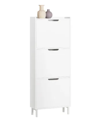 Minimalistisk Skoskab   Skandi-stil  50   19   129 Cm  Hvid