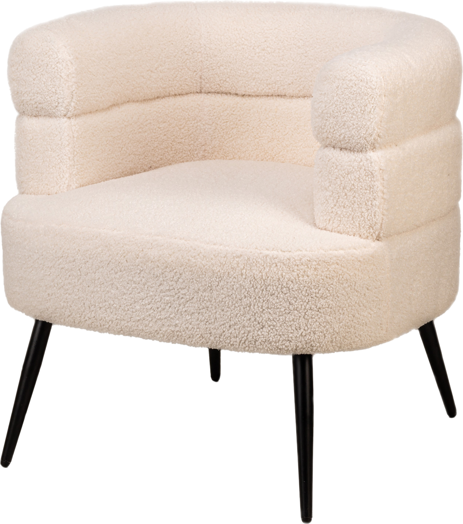 Nordlys Furniture Korgen Loungestol Lænestol Hvid Bouclé H69ã B67ã D64 Cm