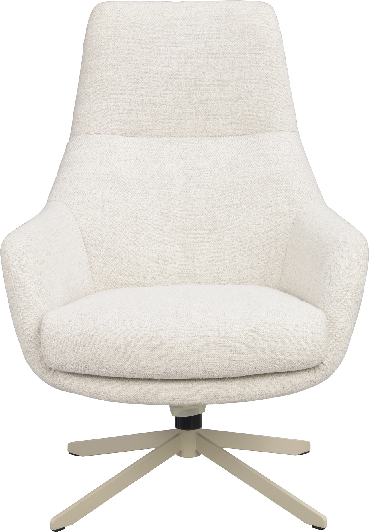 Polstret Loungestol Rowico Conroe   Lysebeige Polyester Med Dreje- Og Vippefunktion
