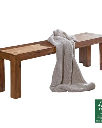 Spisebordsbænk   Massivt Fscâ -certificeret Træ  140x35 Cm  Brun