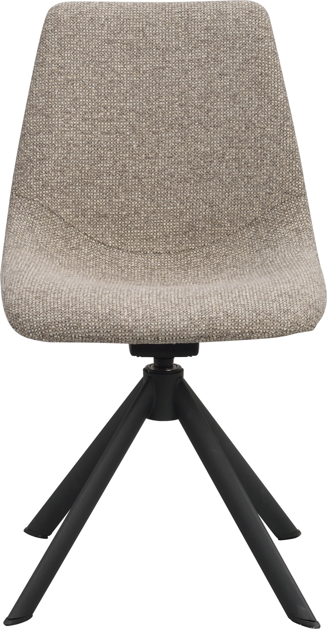 Spisebordsstol Rowico Dunmore Ergonomisk 360 Drejelig Polstret Abby 440 Mørk Beige Med Sort Metalramme