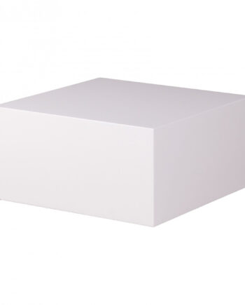 Stue Sofabord Monoblok Mdf Træbord Hvid 60 Cm Firkant