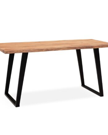 140x80x76 Cm Akacie Massivt Træ Metal Computerbord Trækant