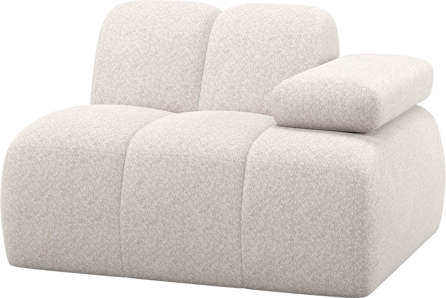 -personers Modulsofa Woood Mojo Ecru Valley Chenille Højre Armlæn 124ã 97ã 74 Cm