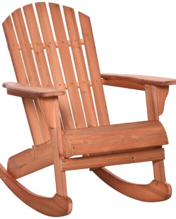 Adirondack Havestol  Gyngestol  Havelænestol  Havemøbler  Balkonstol  Naturlig  77   94   97 Cm