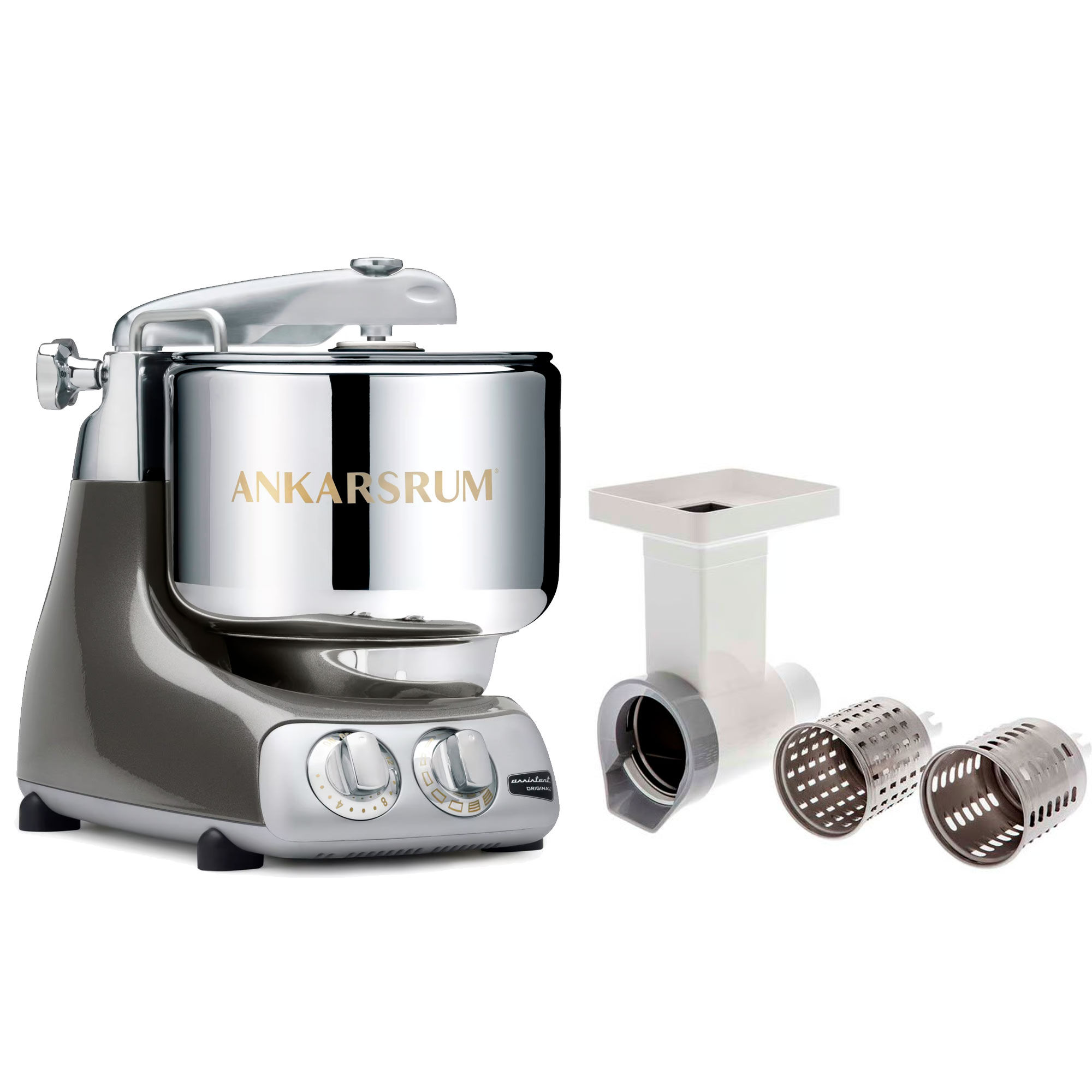 Ankarsrum Assistent Original Akm6230 Black Chrome   Grøntsagssnitter